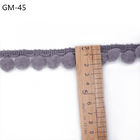 GM-45 Gray 2.5cm  Pom Pom Trim For Curtains