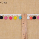 GL008 Bags 3cm Colorful Pom Pom Trim  Ribbon