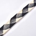 20KJ63 Black Plaid Polyester  Decorative Ribbon Trim 40mm