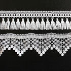 20KJ89 Polyester White Flower 50mm  Embroidery Lace Trim