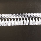 20KJ89 Polyester White Flower 50mm  Embroidery Lace Trim