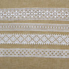 3.5cm Polyester White Embroidered Lace Trim For Garment