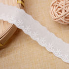 2.5cm Polyester Cotton Embroidery Lace Fabric For Clothes