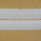 9cm Polyester White Lace Embroidered Fabric For Dress