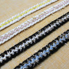 Customized 2cm Polyester Crochet Braided Trim Metallic Decor