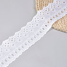 Customized 7.5cm Cotton Hollow Embroidery Lace Trim