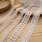 White Floral Polyester Guipure Lace For Skirts Hats