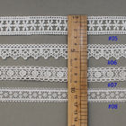 OEM Polyester White Embroidery Lace Trim Edges For Dress
