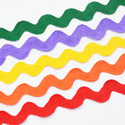 Flat Woven Rainbow Rick Rack Trim For Home Textile