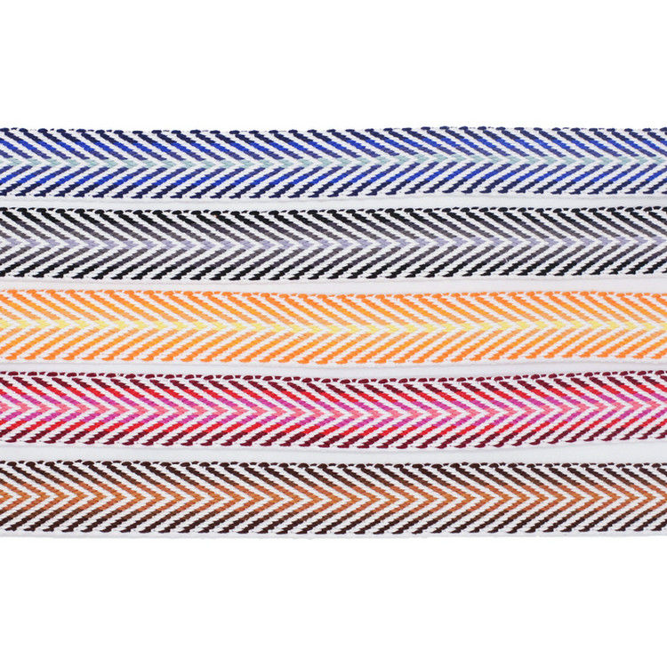 Multi Color Cotton  Jacquard 4cm Cotton Webbing Tape