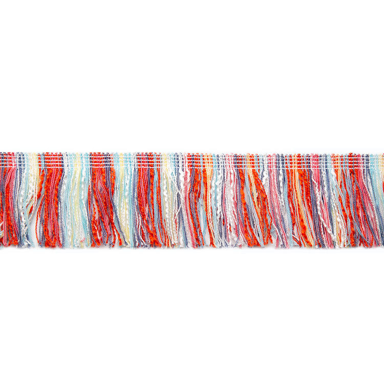 Multi Coloured 4.4cm  Garments Tassel Fringe Trim
